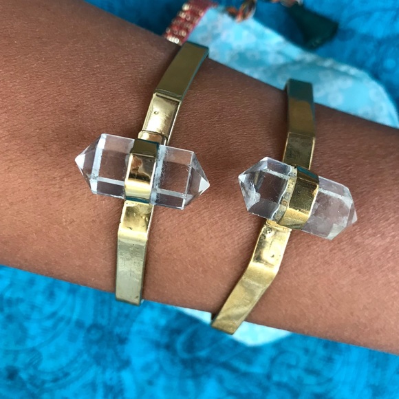 Bracelets brass bracelets with Crystal clear - Picture 1 of 3